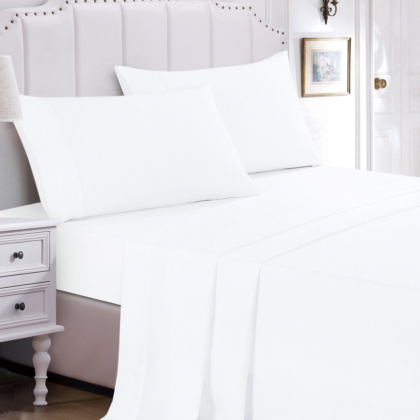 Bed-in-a-Bag 9-pieces Purity Floral Coral Pink Comforter and Sheet Set, Bed in Bag Quilted Floral Bedding Set - Cal King Size