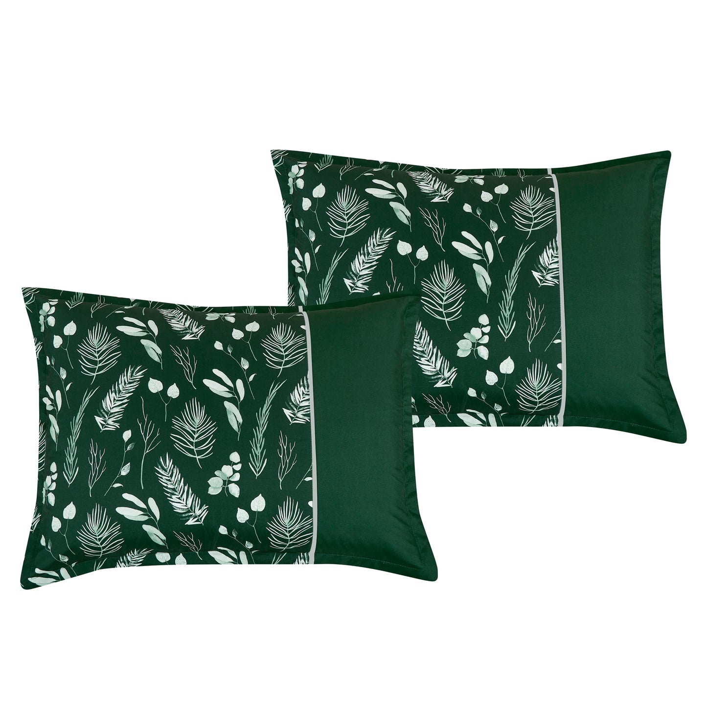 Bed-in-a-Bag 9-pieces Quenby Floral Gray & Green Comforter and Sheet Set, Bed in Bag Floral Bedding Set - Cal King Size