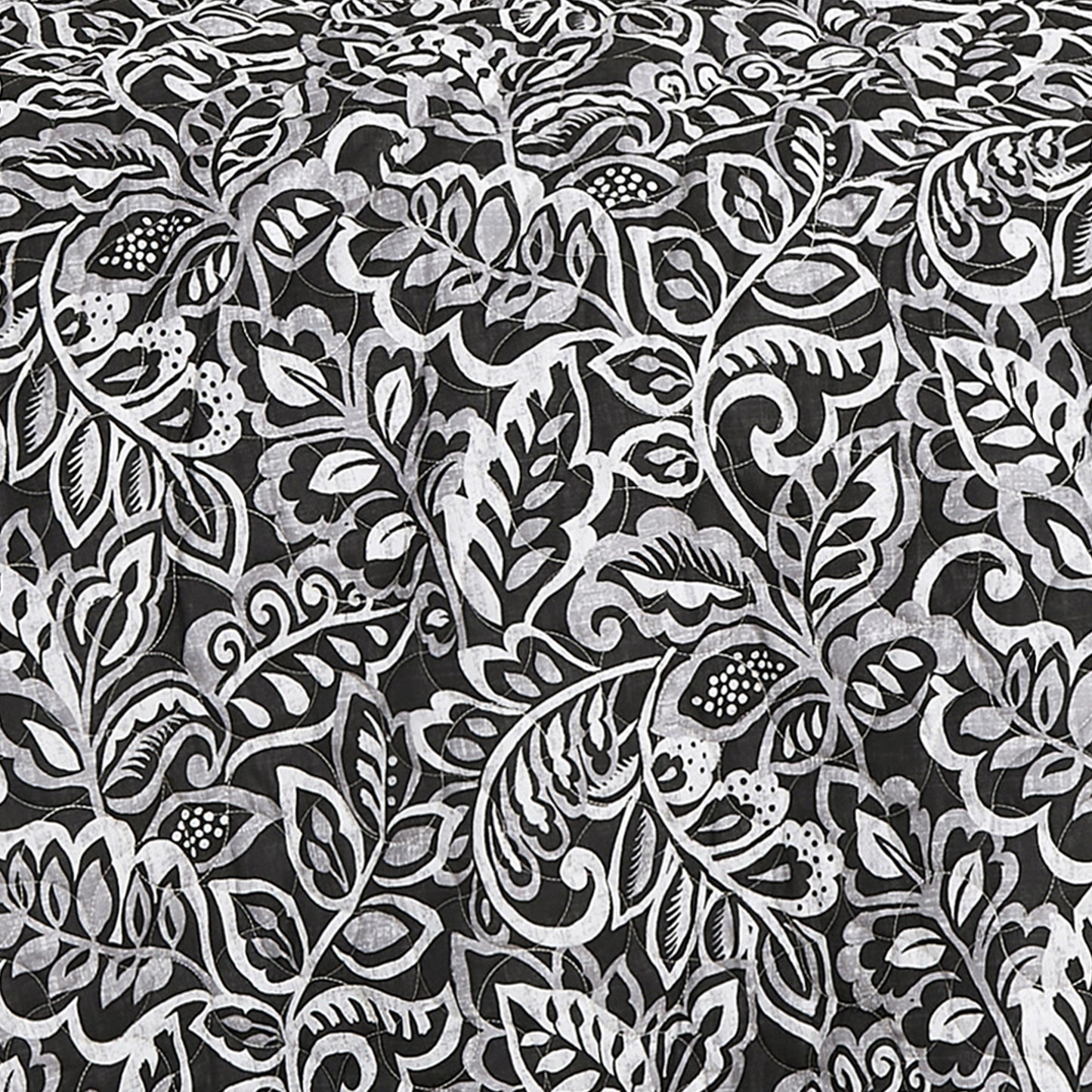 Oasis Black and White Bedspread Set King Size 3-Piece Reversible Black Quilt Set
