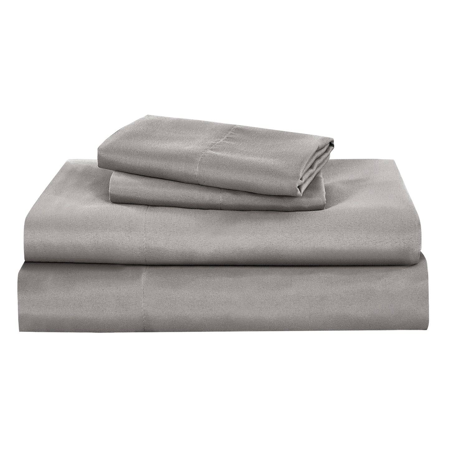 Bed-in-a-Bag 9-pieces Nelsey Yellow & Gray Comforter and Sheet Set, Bed in Bag Embroidery Bedding Set - Cal King Size