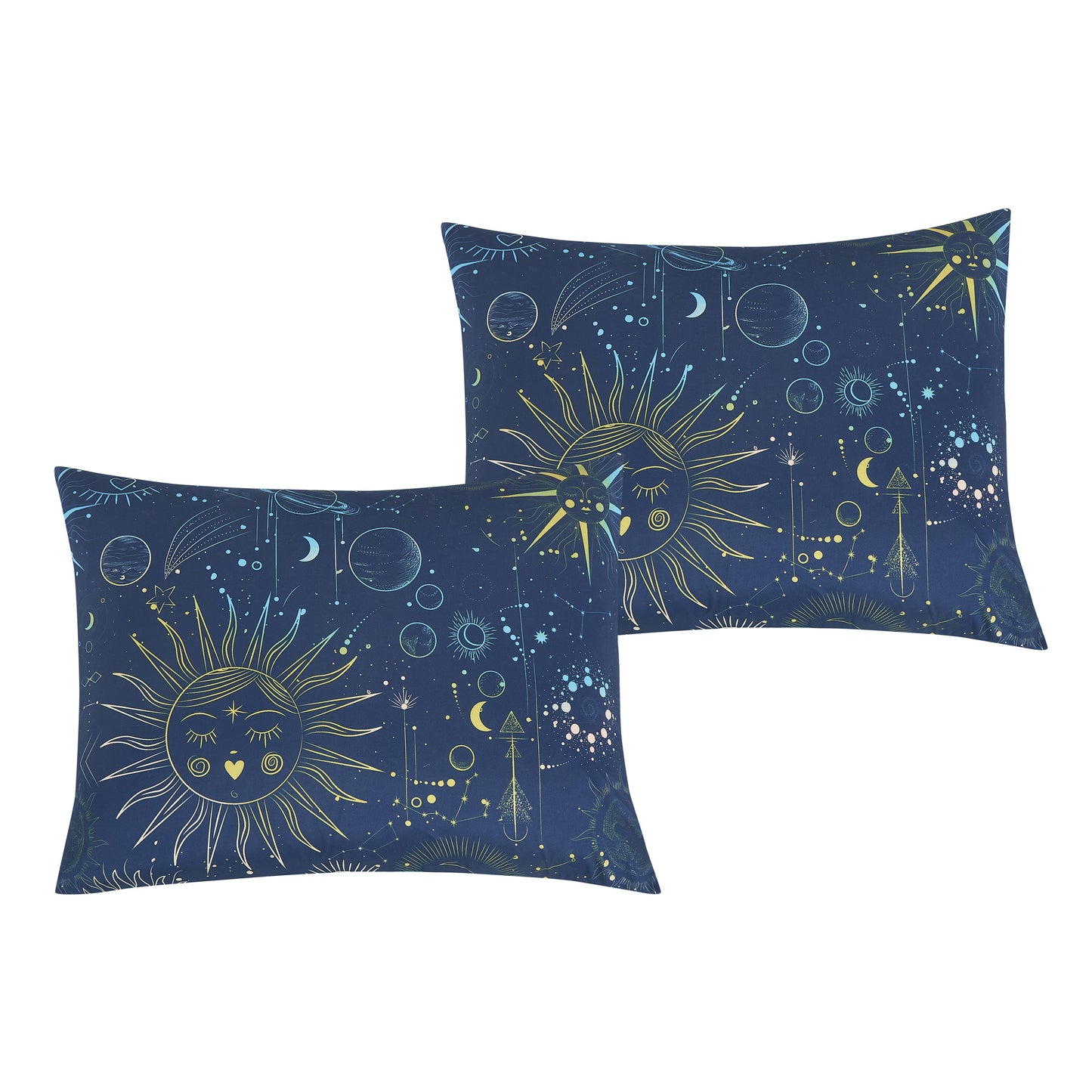 Astro Kids Comforter Set Twin Size Kids Blue Comforter Set with Toy Throw Pillow - For Boys and Girls