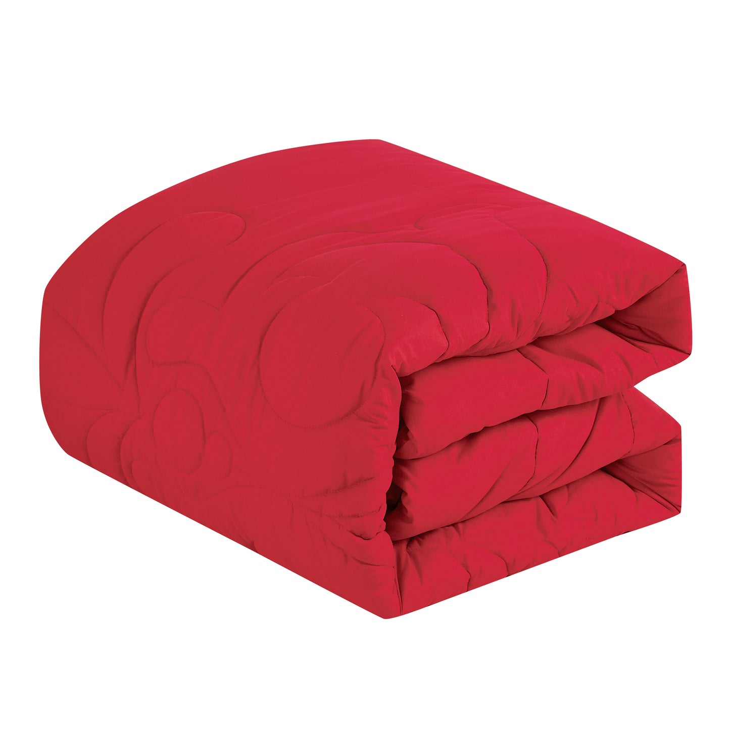 Bed-in-a-Bag 9-pieces Qubilah Floral Red Comforter and Sheet Set - Bed in Bag Quilted Floral Bedding Set - Cal King Size