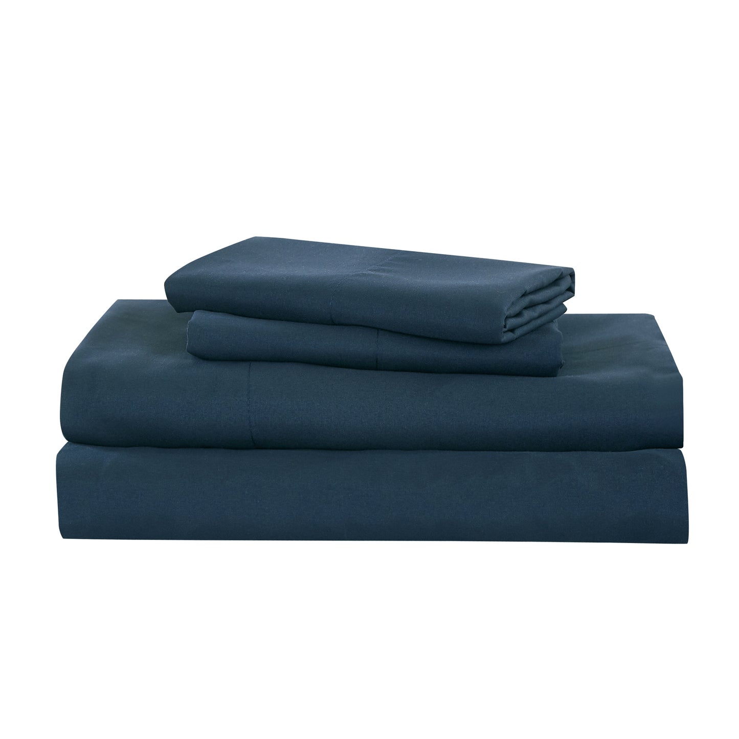 Bed-in-a-Bag 9-pieces Kirby Navy Blue and Grey Embroidery Bedding Comforter and Sheet Set - Cal King Size