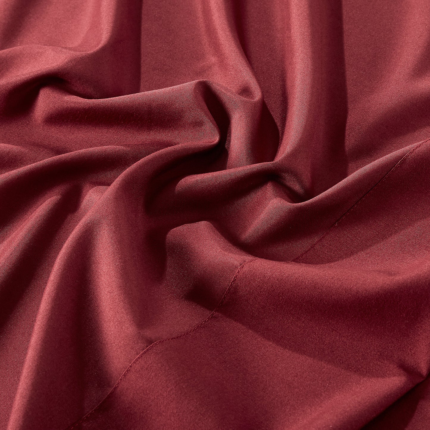 3-Piece Burgundy Sheet Set Twin Size with Flat Sheet, Fitted Sheet, and Pillowcases