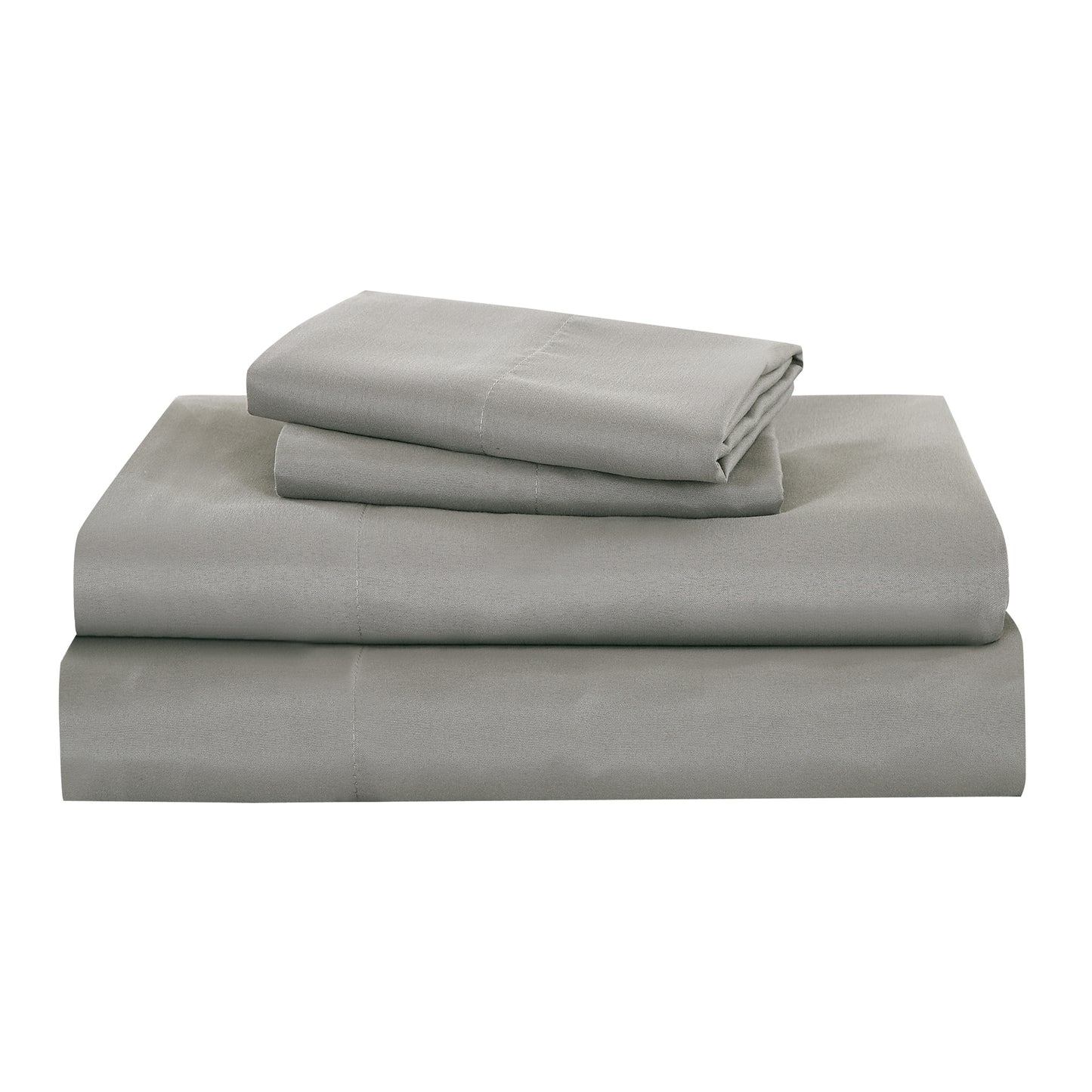 Bed-in-a-Bag 9-pieces Ena Grey Pintuck Real Quilting Comforter and Sheet Set Bedding Set - Cal King Size