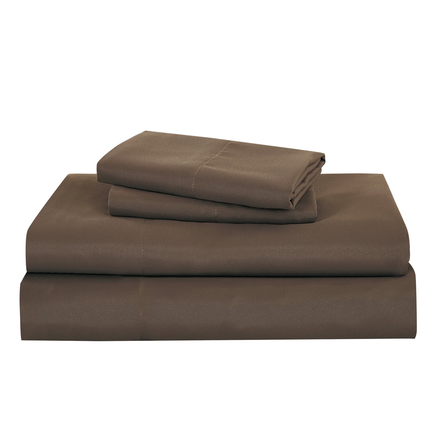 Bed-in-a-Bag 9-pieces Elind Brown and Red Embroidery Comforter and Sheet Set Bedding Set - Cal King Size