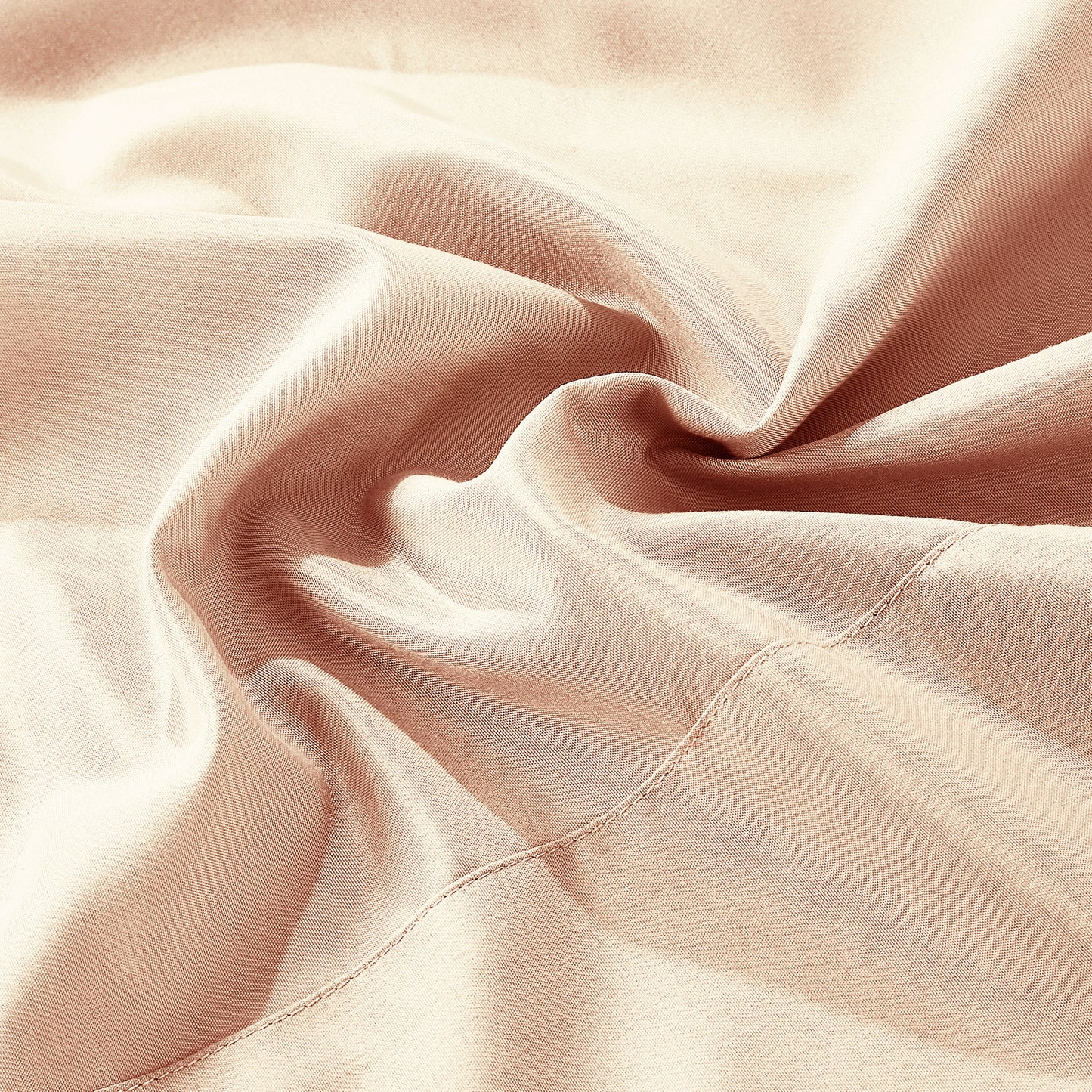 3-Piece Peach Sheet Set Twin Size with Flat Sheet, Fitted Sheet, and Pillowcases