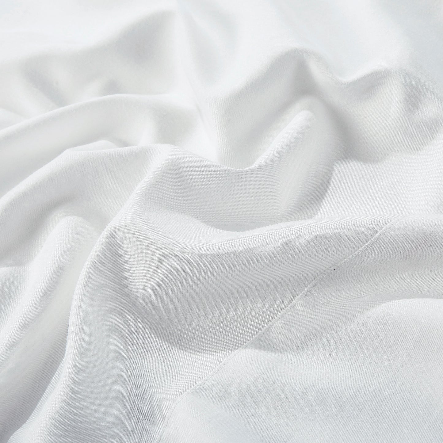3-Piece White Sheet Set Twin Size with Flat Sheet, Fitted Sheet, and Pillowcases