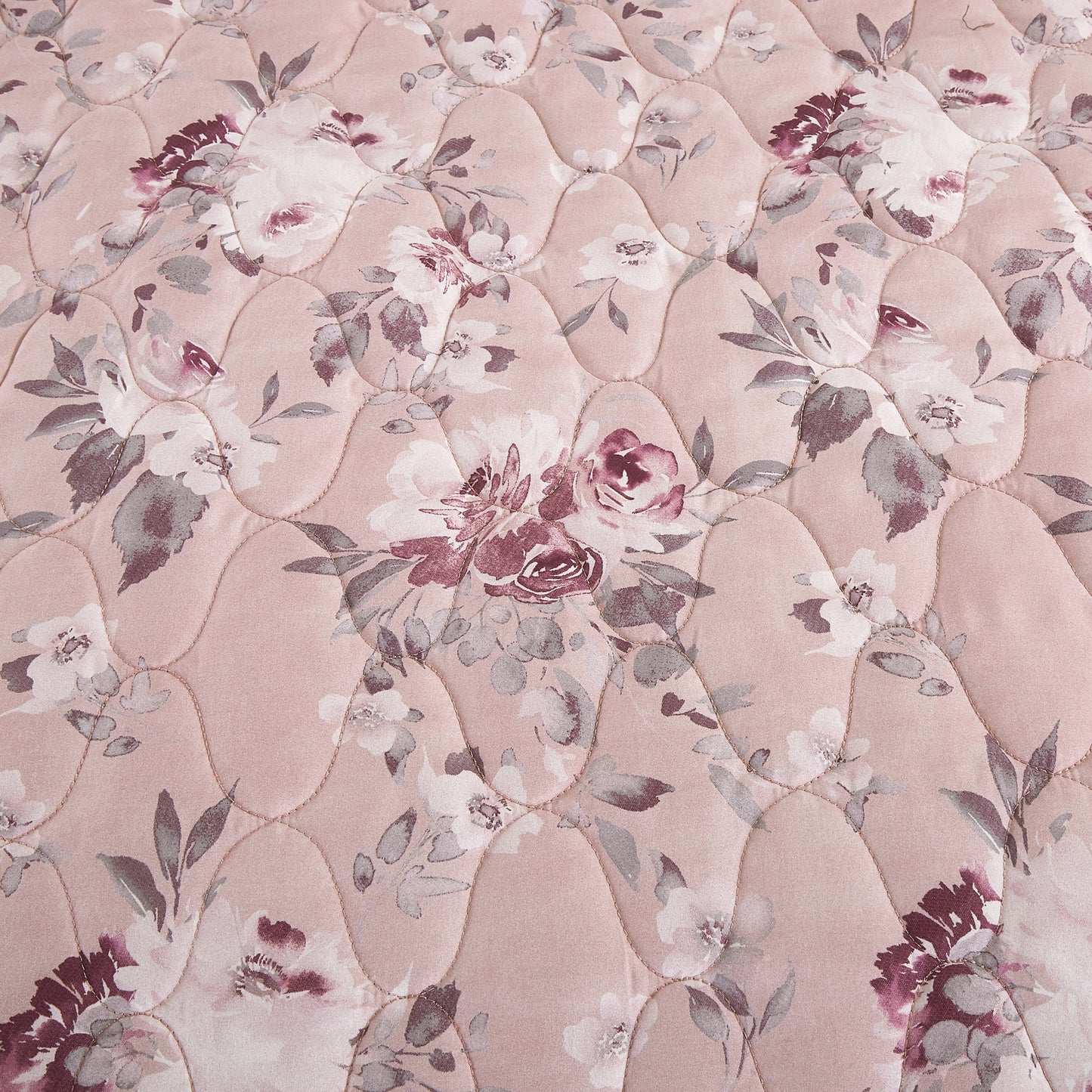 3-Piece Reversible Floral Pink Quilt, Floral Bedspread Set King Size
