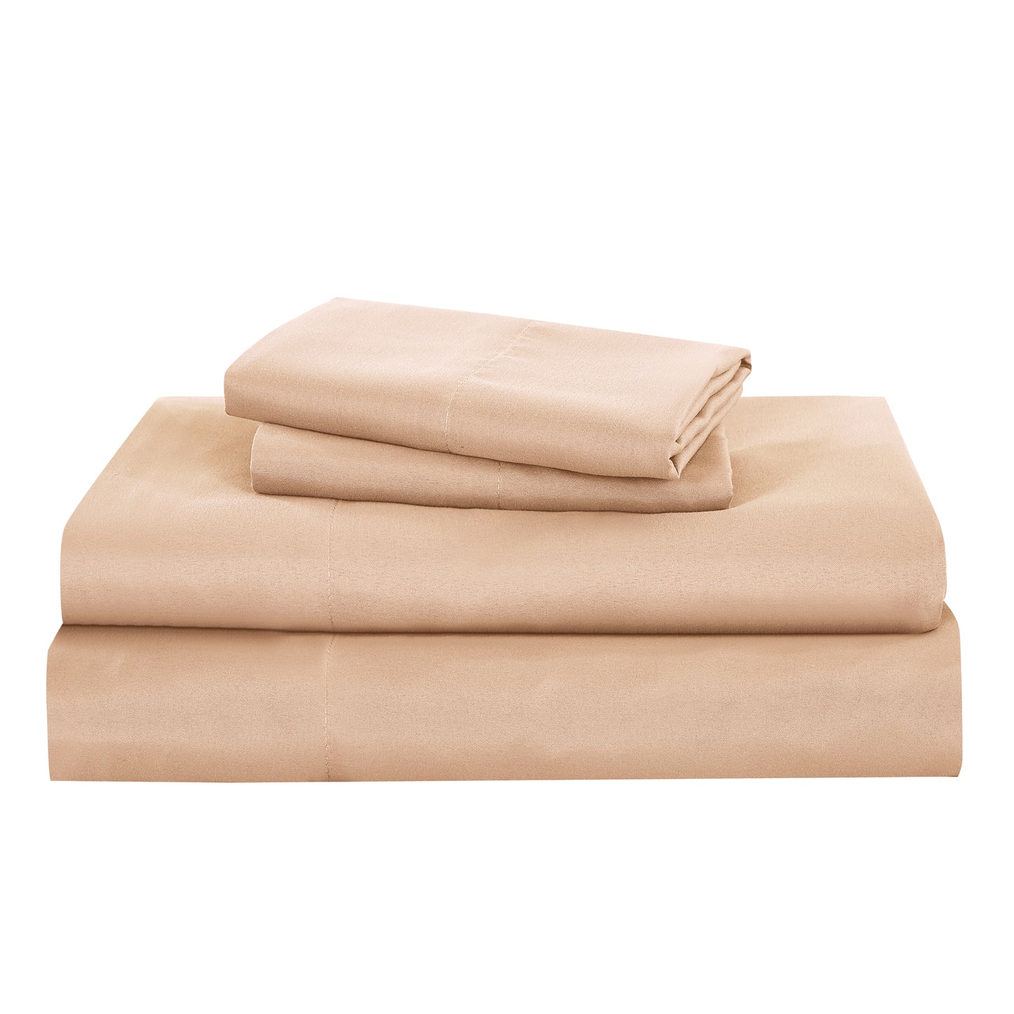 Bed-in-a-Bag 9-pieces Kineta Peach Pink Comforter and Sheet Set ,Bed in Bag Embroidery Bedding  Set- Cal King Size